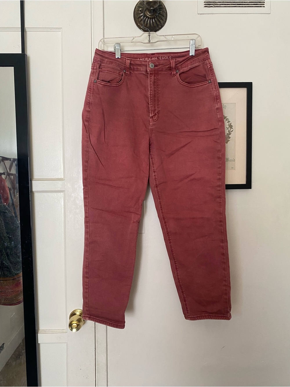 American eagle red jeans